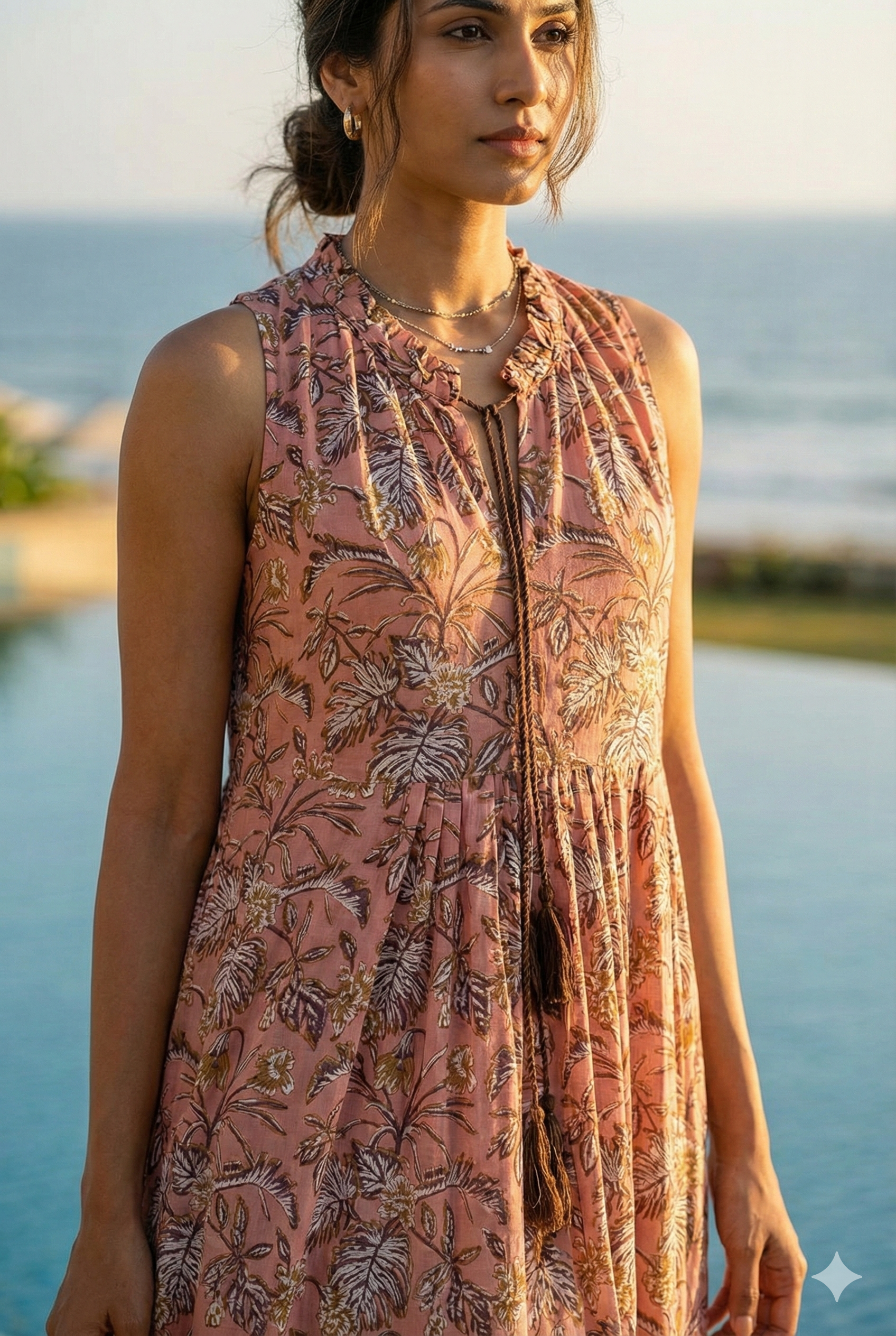 Desert Rose Boho-Tiered Maxi with Tassel