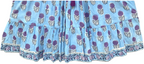 Blue & Purple Floral Hand Block Printed Tiered Mini Dress