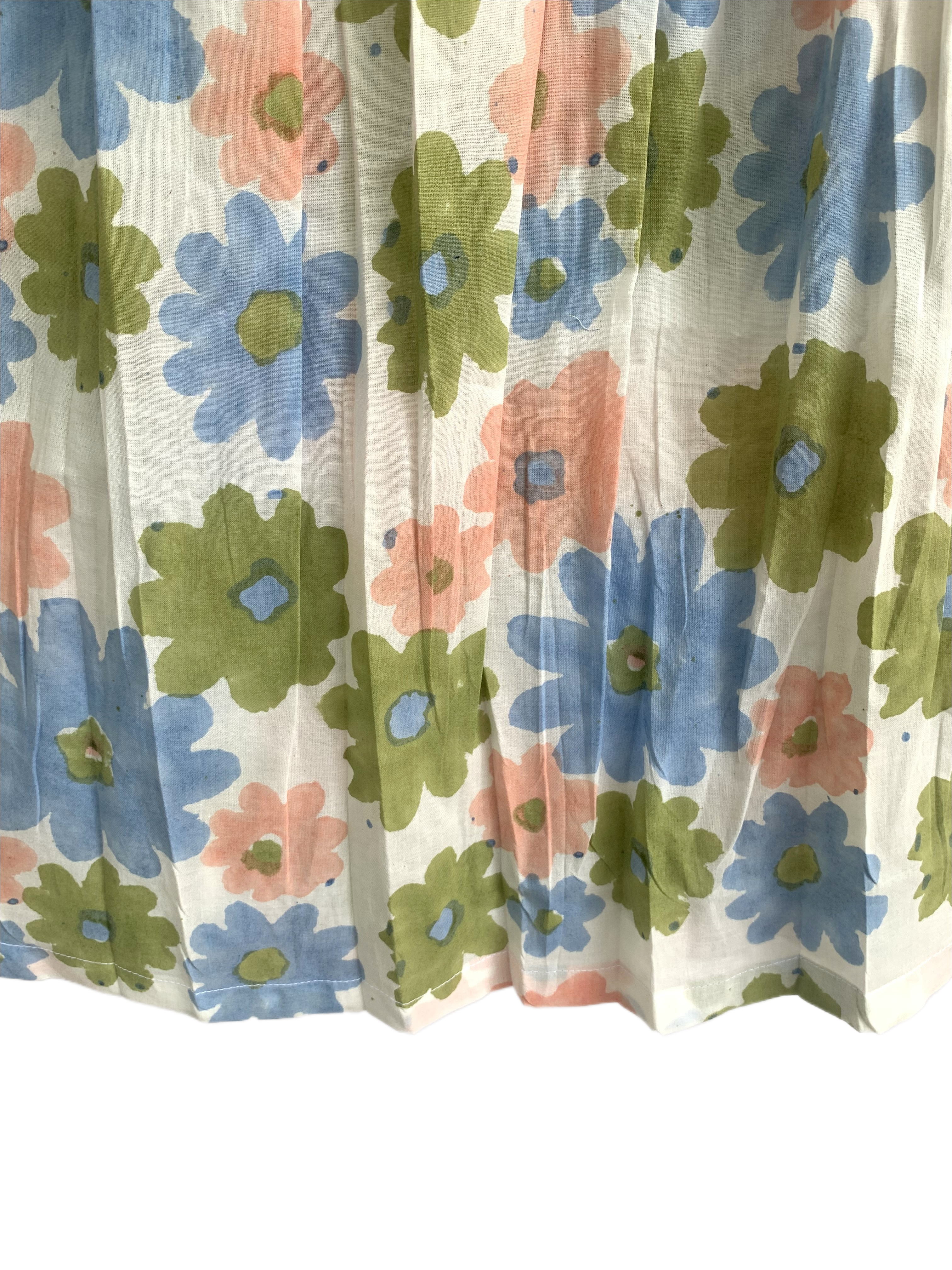 Pastel Floral Cotton Co-Ord Set - Women's Lounge Top & Sleep Shorts