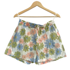 Pastel Floral Cotton Co-Ord Set - Women's Lounge Top & Sleep Shorts