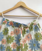 Pastel Floral Cotton Co-Ord Set - Women's Lounge Top & Sleep Shorts