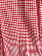 Pink Check Cotton Lounge Set - Smocked Square Neck Top & Pajama Shorts