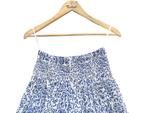 Indigo Jaal Hand Block Printed Cotton Maxi Skirt – Smocked Waist Boho Tiered Flow