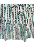 Emerald Maze Hand Block Printed Cotton Flared Maxi Skirt