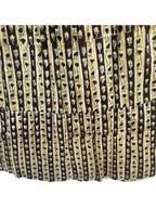 Maze Hand Block Printed Cotton Tiered Maxi Skirt – Smocked Waist Boho Flared Skirt