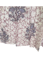 Blush Floral Hand Block Printed Cotton Maxi  Skirt – Smocked Waist Tiered Skirt