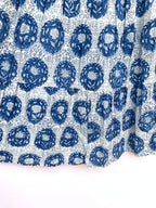 Indigo Buta Hand Block Printed Cotton Maxi Skirt – Smocked Waist Tiered Skirt